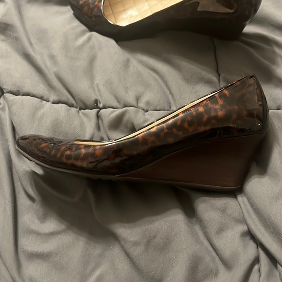 Cole Haan Shoes - Cole Haan Patent Leather Leopard Wedges